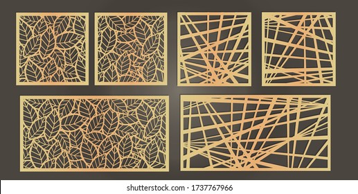 Pictures for laser cutting of wood or metal in order to decorate the interior