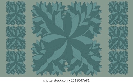pictures of leaves. pictures of bushes.  vector illustration.
