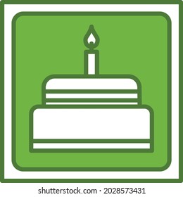 Pictures Linear Green Filled Vector Icon Design