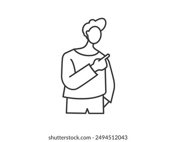 fotos de hombres en diferentes poses. Diseño plano de Vector de carácter.
