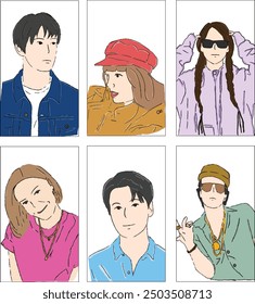 pictures of people, men, women's faces