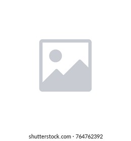 pictures photo icon or button in flat style, vector illustration on white background