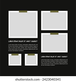 Pictures or photos frame collage abstract photo frames and digital photo wall template