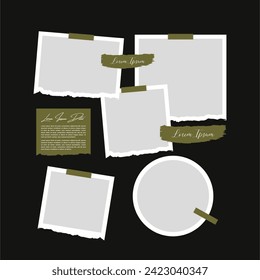 Pictures or photos frame collage abstract photo frames and digital photo wall template