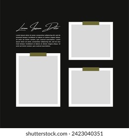 Pictures or photos frame collage abstract photo frames and digital photo wall template