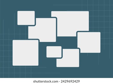 Pictures or photos frame collage abstract photo frames and digital photo wall template