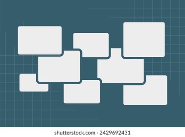 Pictures or photos frame collage abstract photo frames and digital photo wall template