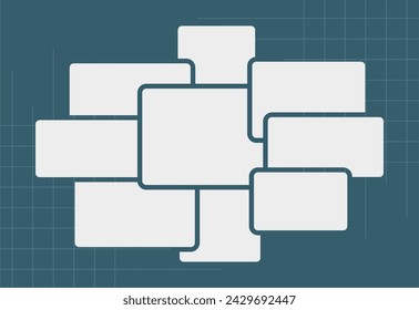 Pictures or photos frame collage abstract photo frames and digital photo wall template