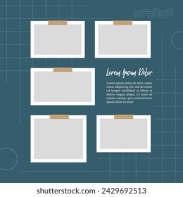 Pictures or photos frame collage abstract photo frames and digital photo wall template