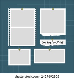 Pictures or photos frame collage abstract photo frames and digital photo wall template