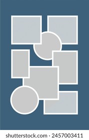 Pictures or photos frame collage abstract photo frames and digital photo wall template
