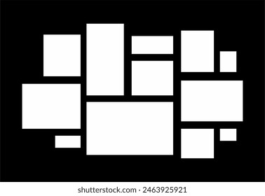 Pictures or photos frame collage abstract photo frames and digital photo wall template