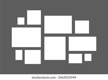 Pictures or photos frame collage abstract photo frames and digital photo wall template