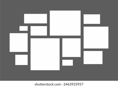 Pictures or photos frame collage abstract photo frames and digital photo wall template