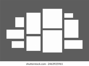 Pictures or photos frame collage abstract photo frames and digital photo wall template