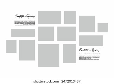 Pictures or photos frame collage abstract photo frames and digital photo wall template