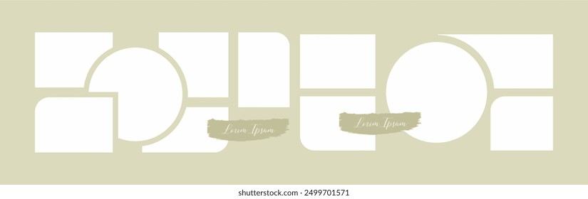 Pictures or photos frame collage abstract photo frames and digital photo wall template