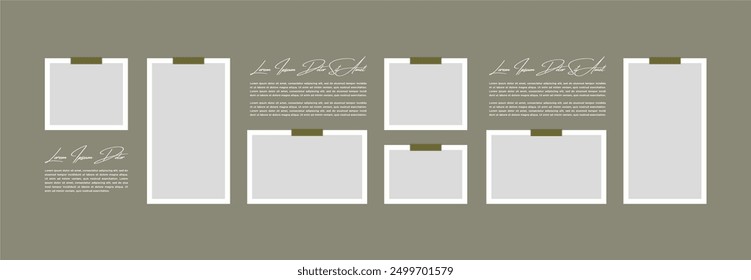 Pictures or photos frame collage abstract photo frames and digital photo wall template