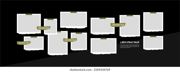 Pictures or photos frame collage abstract photo frames
