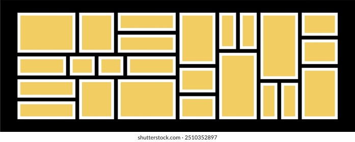 Pictures or photos frame collage abstract photo frames and digital photo wall template