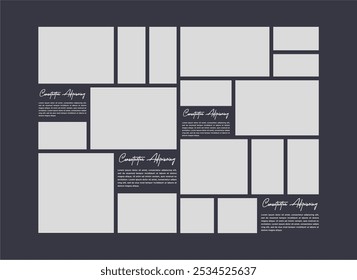 Pictures or photos frame collage abstract photo frames and digital photo wall template