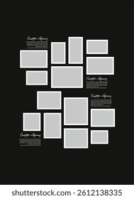 Pictures or photos frame collage abstract photo frames and digital photo wall template