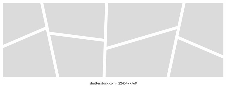 Pictures or photos frame collage comics page grid layout abstract photo frames and digital photo wall template