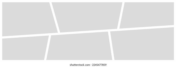 Pictures or photos frame collage comics page grid layout abstract photo frames and digital photo wall template