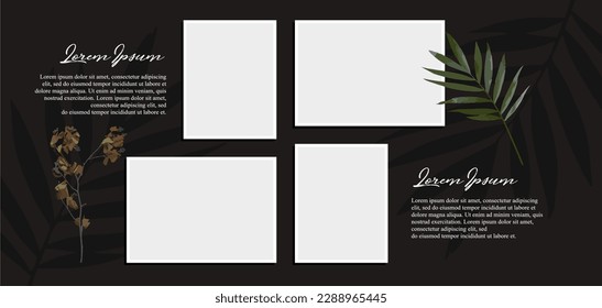 Pictures or photos frame collage. comics page grid layout abstract photo frames and digital photo wall template