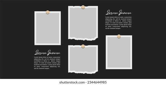 Pictures or photos frame collage. comics page grid layout abstract photo frames and digital photo wall template