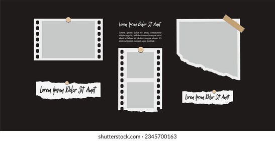 Pictures or photos frame collage. comics page grid layout abstract photo frames and digital photo wall template