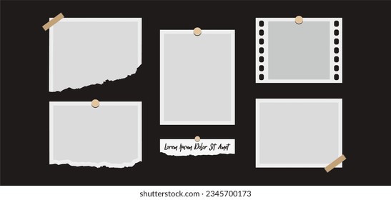 Pictures or photos frame collage. comics page grid layout abstract photo frames and digital photo wall template