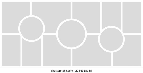 Pictures or photos frame collage. comics page grid layout abstract photo frames and digital photo wall template
