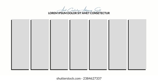 Pictures or photos frame collage. comics page grid layout abstract photo frames and digital photo wall template
