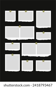 Pictures or photos frame collage. comics page grid layout abstract photo frames and digital photo wall template
