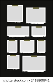 Pictures or photos frame collage. comics page grid layout abstract photo frames and digital photo wall template