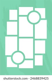 Pictures or photos frame collage. comics page grid layout abstract photo frames and digital photo wall template