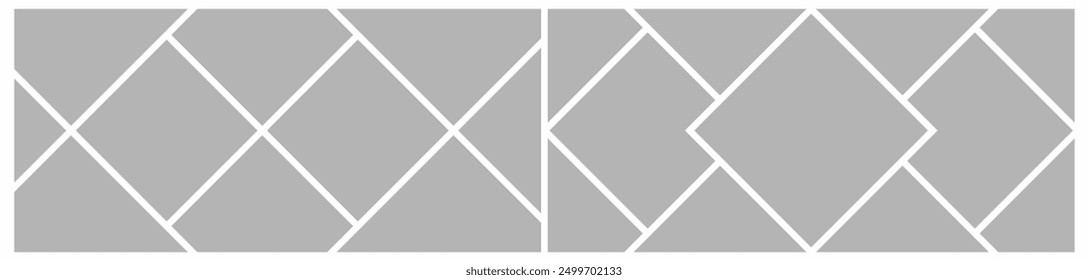 Pictures or photos frame collage. comics page grid layout abstract photo frames and digital photo wall template