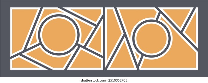 Pictures or photos frame collage. comics page grid layout abstract photo frames and digital photo wall template