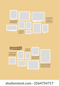 Pictures or photos frame collage layout abstract photo frames and digital photo wall template
