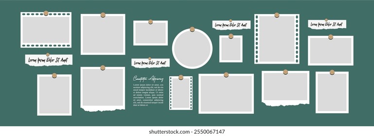 Pictures or photos frame collage, page grid layout abstract photo frames and digital photo wall template
