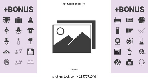 Pictures symbol icon - graphic elements for your design