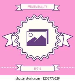 Pictures symbol icon. Graphic elements for your design