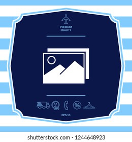 Pictures symbol icon. Graphic elements for your design