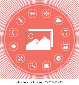 Pictures symbol icon. Graphic elements for your design