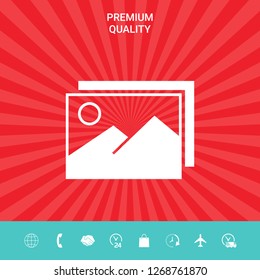 Pictures symbol icon. Graphic elements for your design