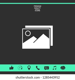 Pictures symbol icon. Graphic elements for your design