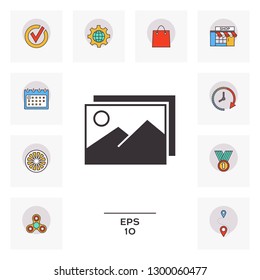 Pictures symbol icon. Graphic elements for your design