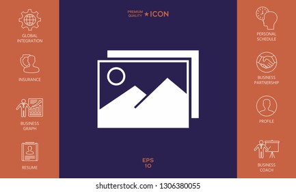 Pictures symbol icon. Graphic elements for your design