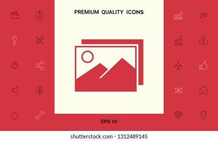 Pictures symbol icon. Graphic elements for your design